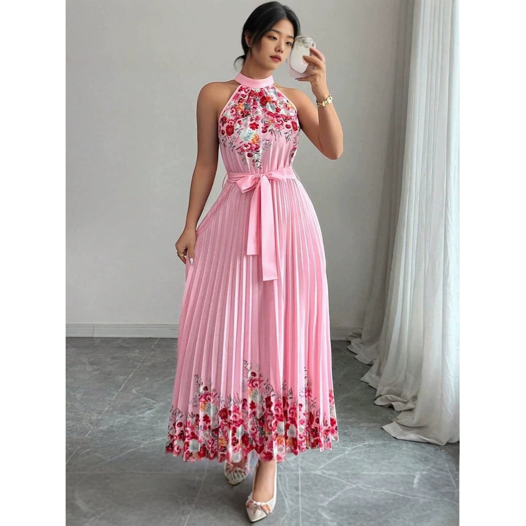 Midi Skirt Floral - Vestido Midi Longo Elegante com Estampa