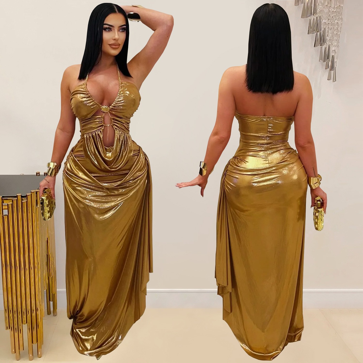 Maxi Dress Halter - Vestido de Festa para Convidada de