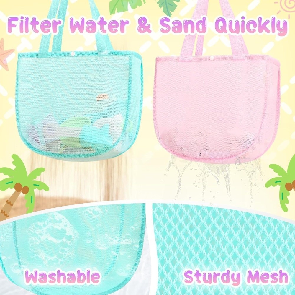 Tote Bag Beach - Bolsa de Praia Reutilizável de Malha
