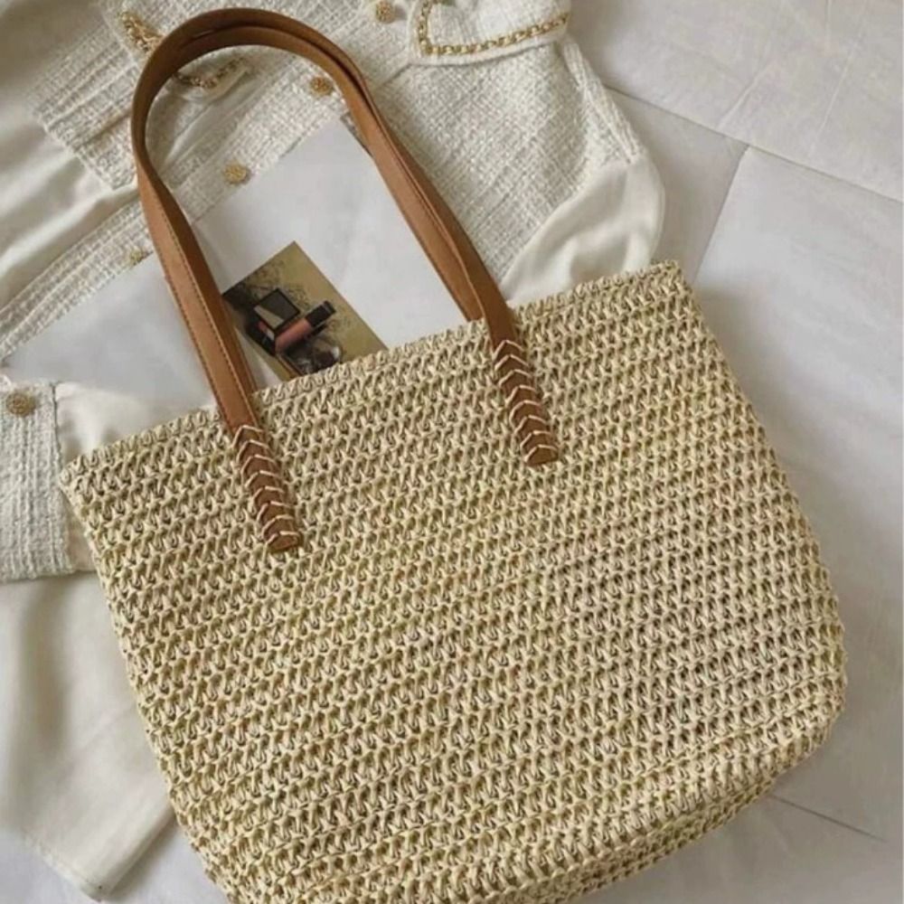 Tote Bag Beach - Bolsa de Praia de Palha Trançada