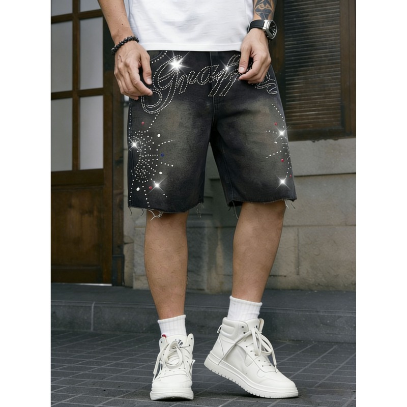 Shorts Jeans Masculinos Americ - Shorts Denim Frayed avaliação e preço