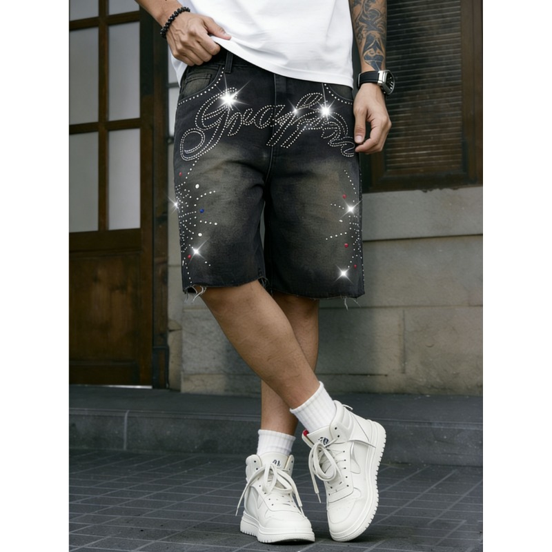 Shorts Jeans Masculinos Americ - Shorts Denim Frayed avaliação e preço