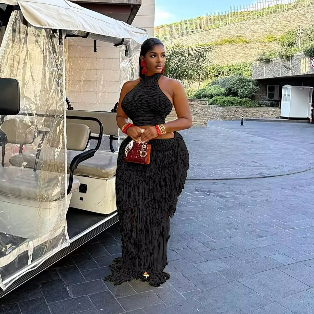 Conjunto de Saia e Vestido Max - Maxi Dress Halter avaliação e preço