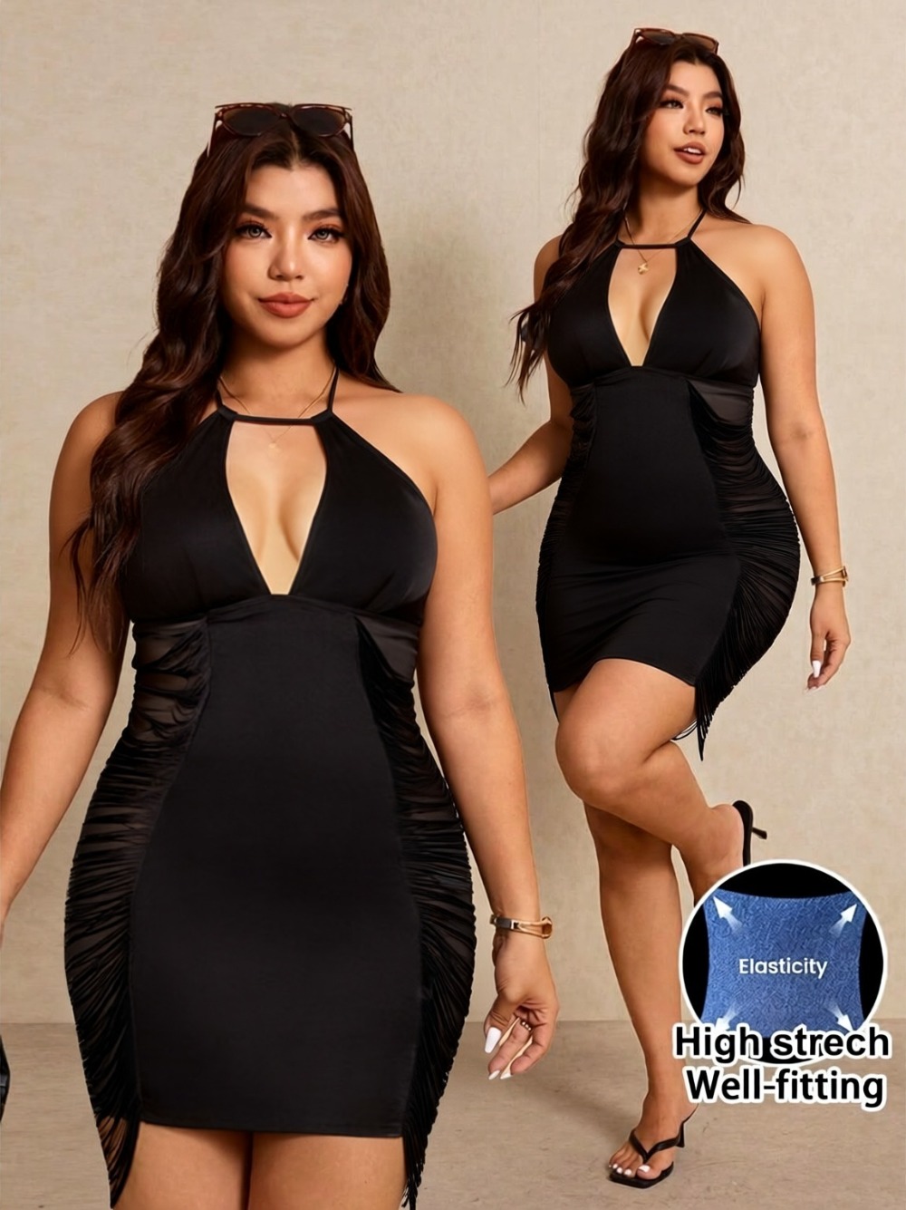 Vestido Feminino Plus Size Ind - Maxi Dress Halter avaliação e preço