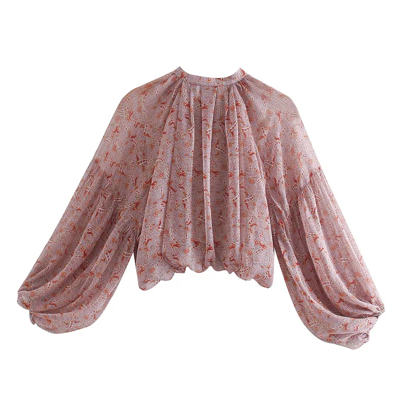 TEELYNN-Puff blusa boho manga  - Romper Floral Print avaliação e preço