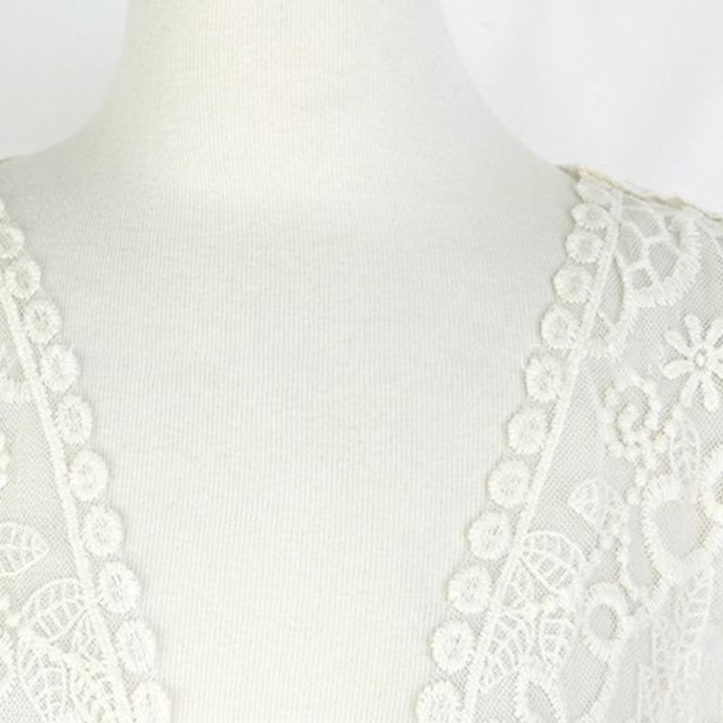 Women Lace Open Front Kimono C - Kimono Sheer Floral avaliação e preço