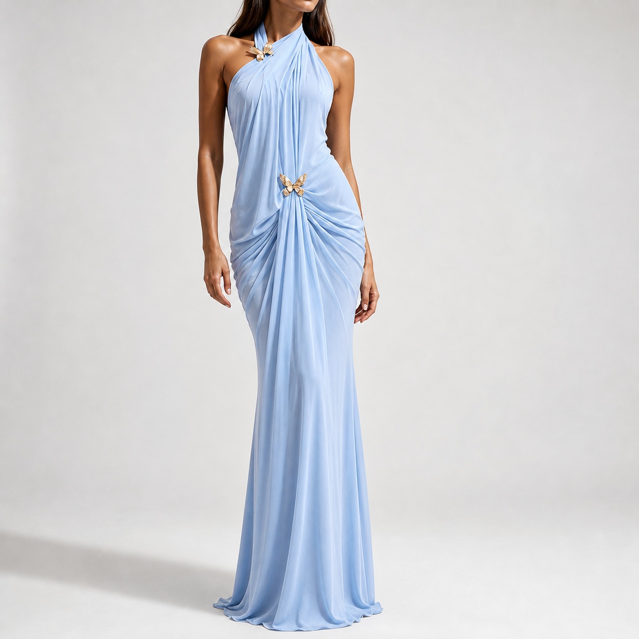 Vestido Maxi Feminino Elegante - Maxi Dress Halter avaliação e preço