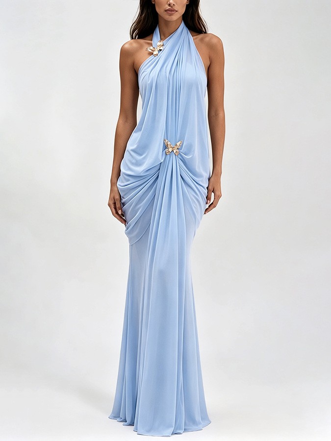 Vestido Maxi Feminino Elegante - Maxi Dress Halter avaliação e preço