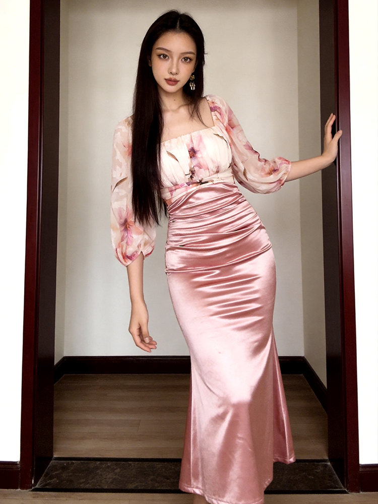 Vestido Midi Elegante Rosa Flo - Midi Skirt Floral avaliação e preço