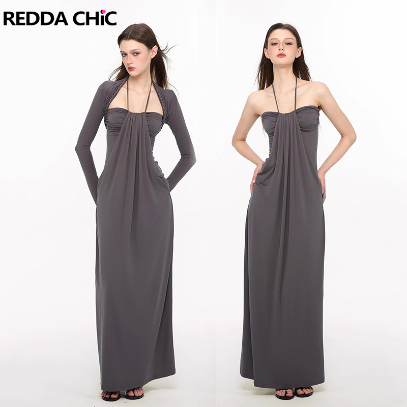 Reddachic elegante trançado en - Maxi Dress Halter avaliação e preço