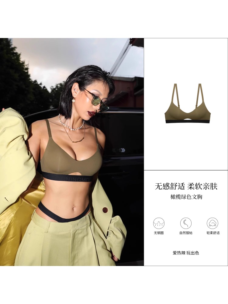 Yuqi eua luz esportes push-up  - Bralette Triangle Set avaliação e preço