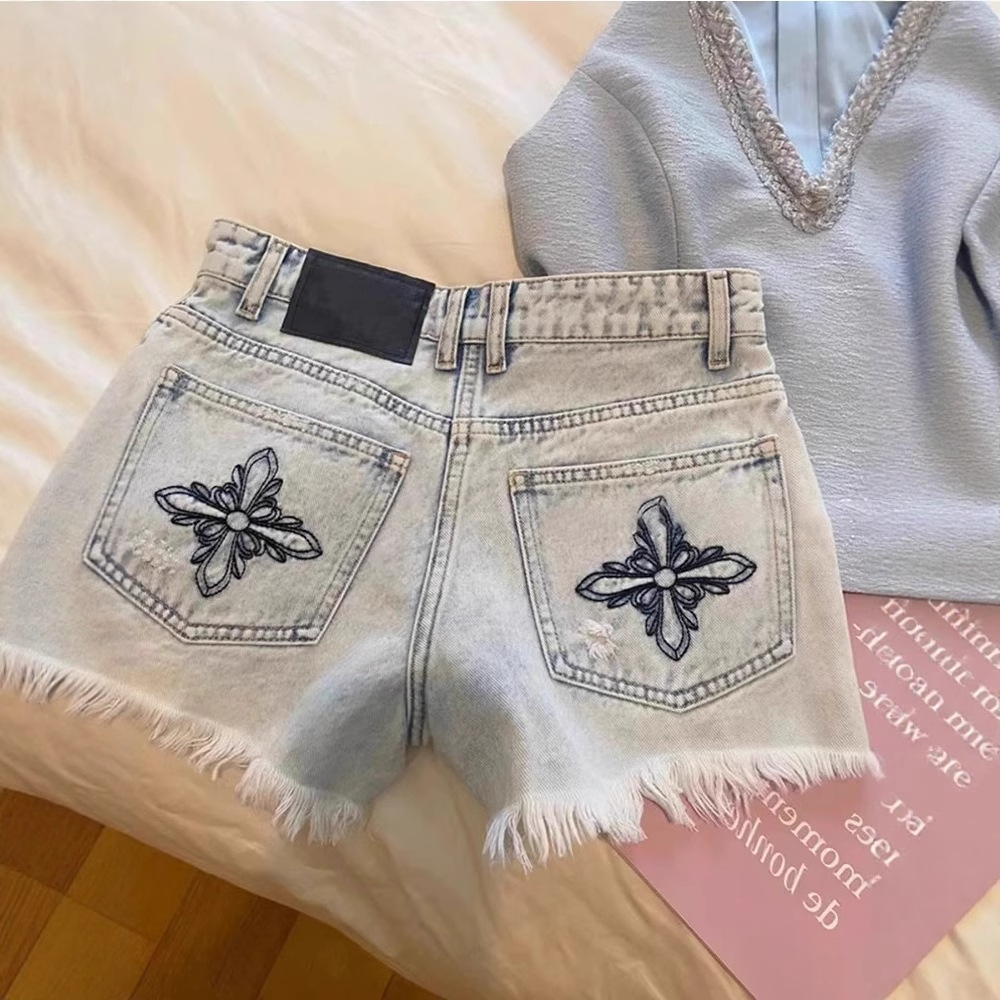 Shorts Jeans Feminino 2026 Ver - Shorts Denim Frayed avaliação e preço