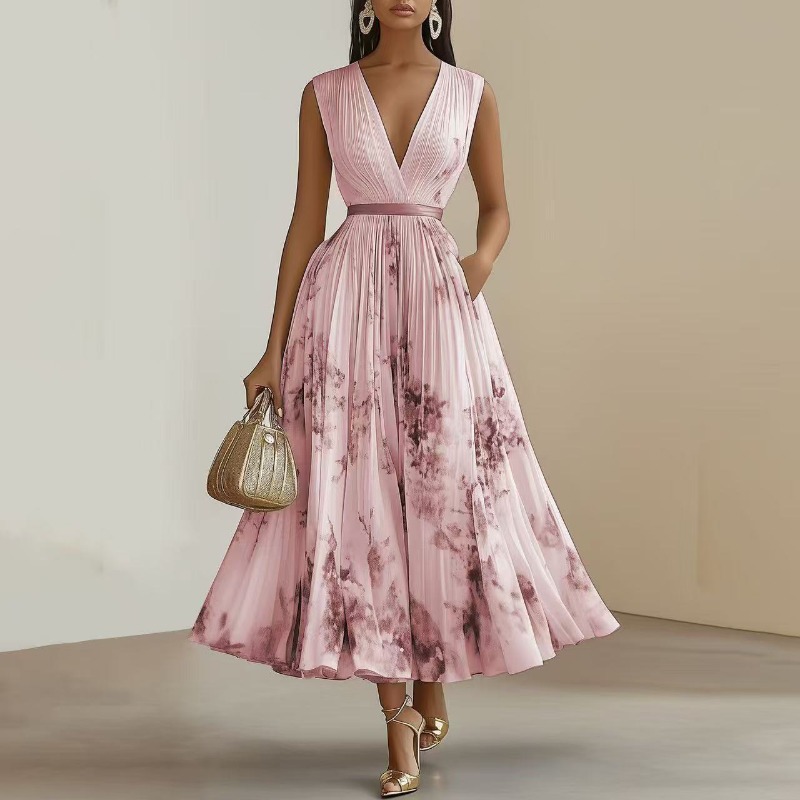 Vestido Midi Floral Plissado S - Midi Skirt Floral avaliação e preço